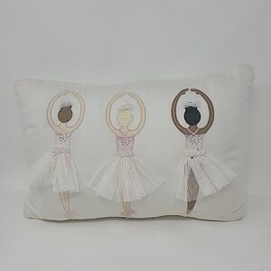 Pottery Barn Kids Ballerina Decorative Pillow with Tulle Accents